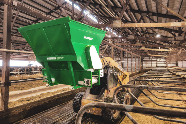 Hustler | Attachments & Bale Handlers | SpreadR+ Bedding Buckets for sale at Eureka Valley Agriculture